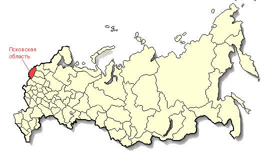 карта России и Псковская область